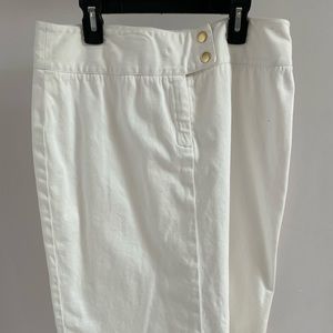 Bloomindales Womens White Size 10 Straight White Skirt
